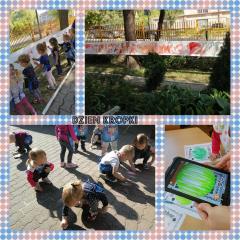 1.	„Festiwal twórczości” – od niewielkiej kropki wszystko się zaczyna. Obchody Międzynarodowego Dnia Kropki 15.09.2021r. To święto obchodziło całe przedszkole. Dzieci  poznały  historię  Vashti oraz różnymi technikami  tworzyły  dzieła,  których punktem  wyjścia  była  kropka . Nie zabrakło również zabaw ruchowych z kropką w tle. 